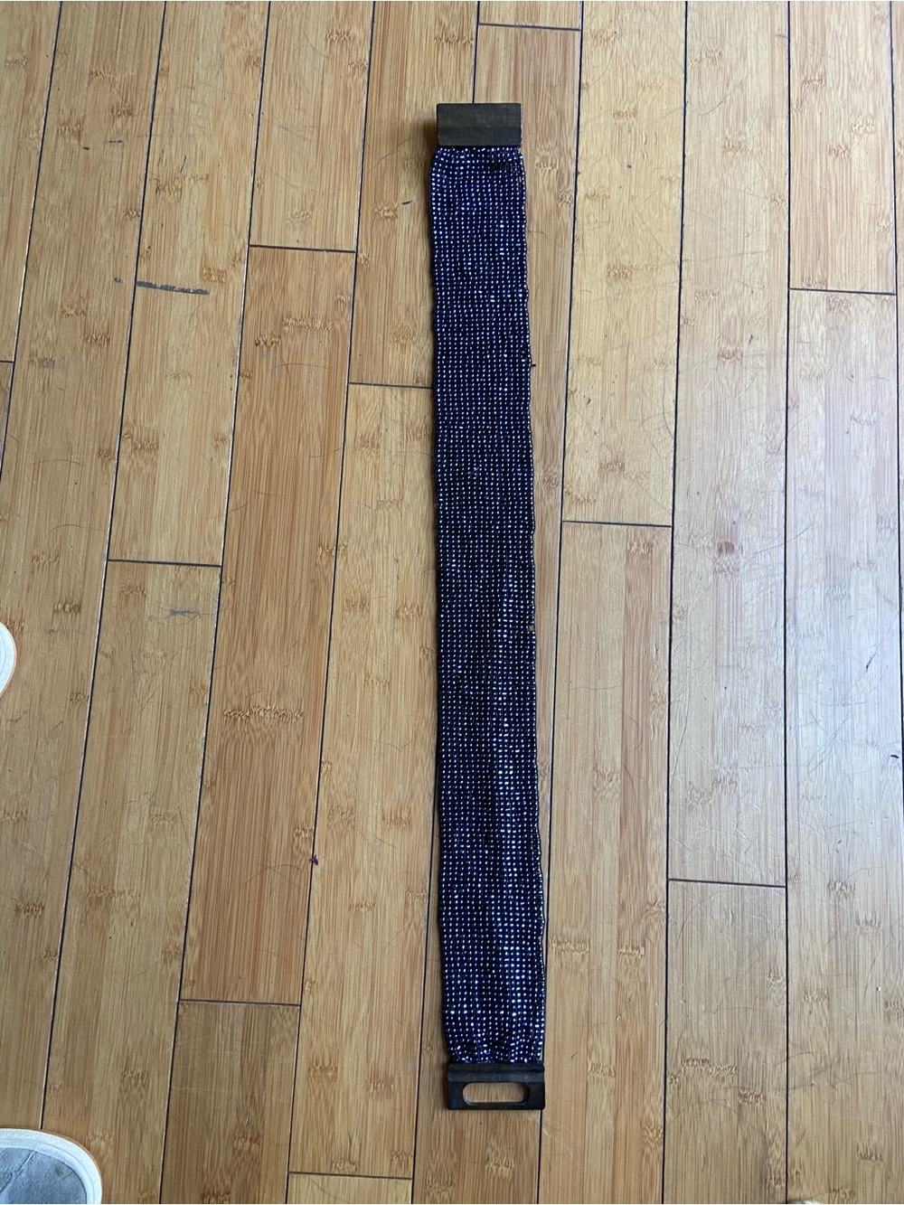 Elastic Woven Belt in Navy Beads